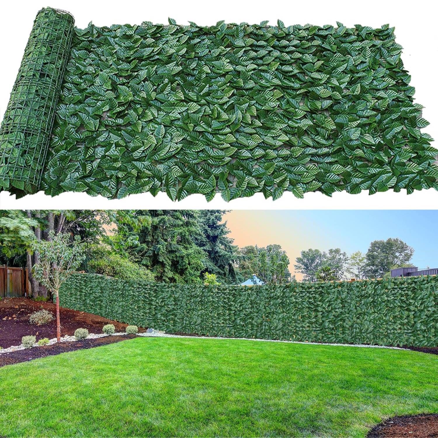 Artificial Laurel Fence