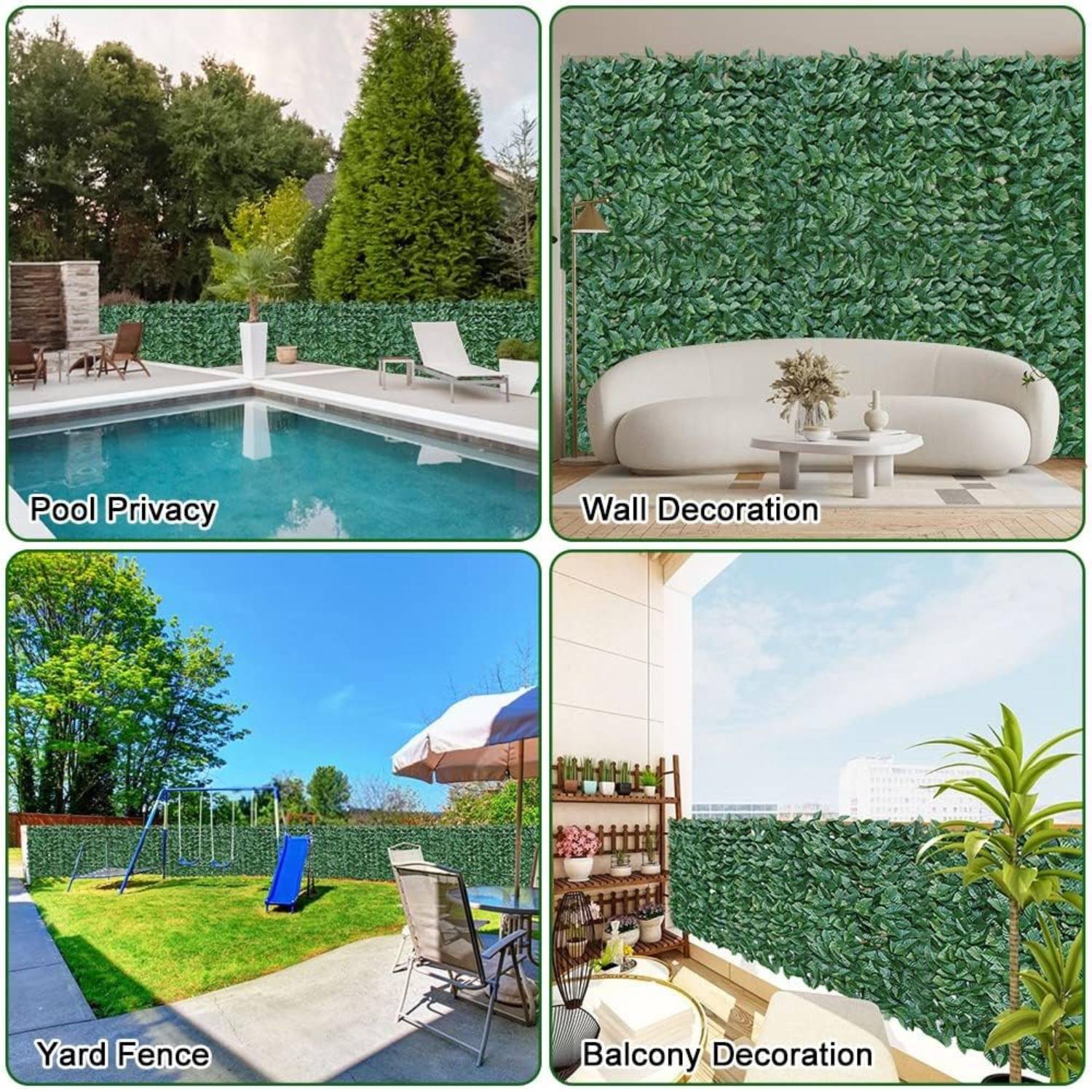Artificial Laurel Fence