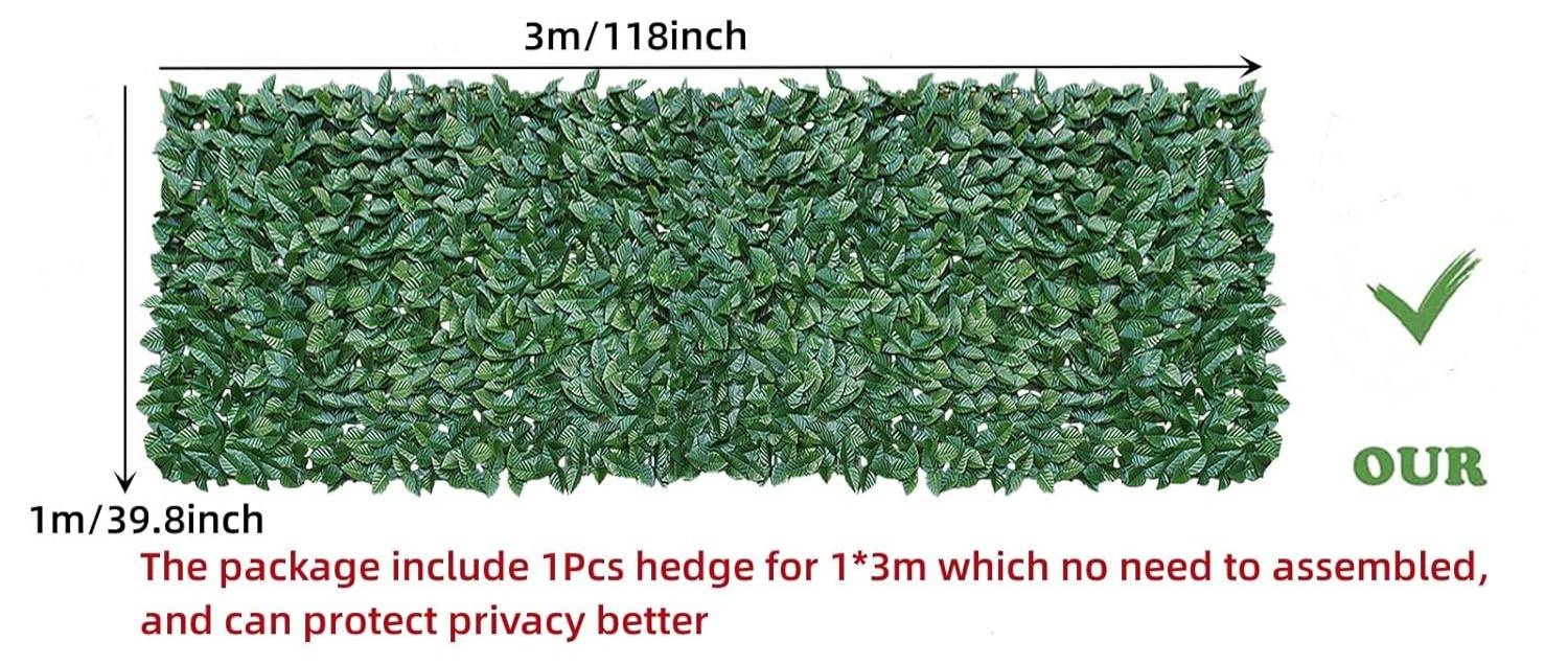 Artificial Laurel Fence